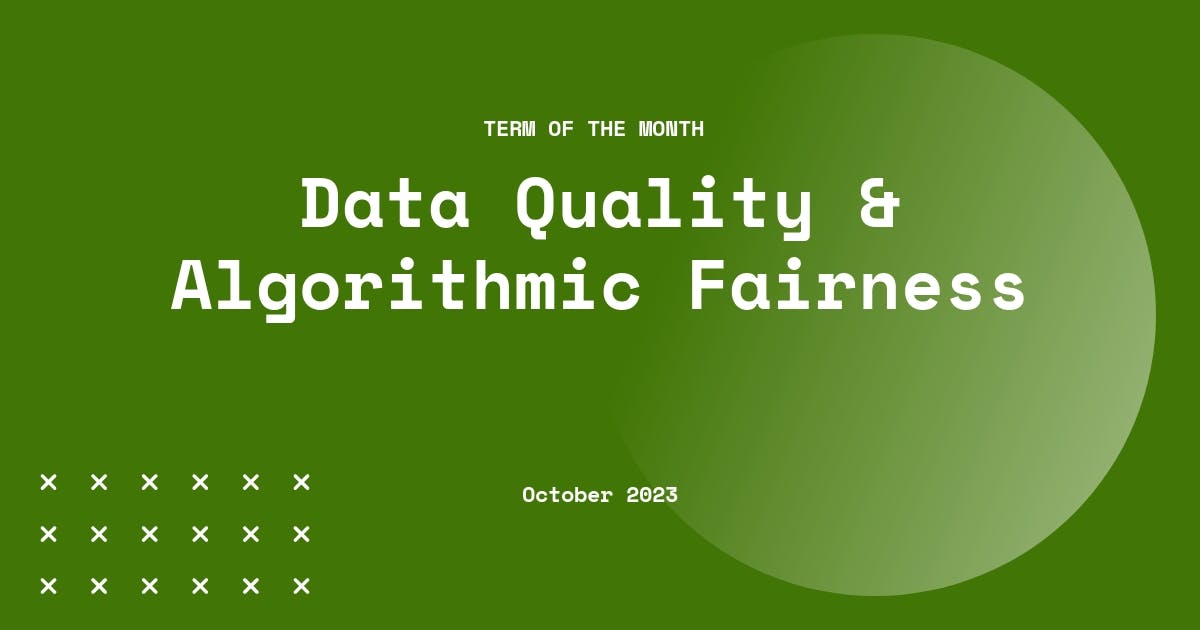 Data Quality and Algorithmic Fairness
